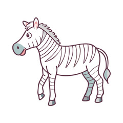 zebra icon, zebra vector illustration-simple illustration of zebra, perfect for zebra logos and icons