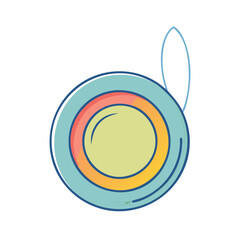 yo yo icon, yo yo vector illustration-simple illustration of yo yo, perfect for yo yo logos and icons