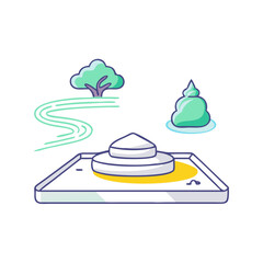 zen garden icon, zen garden vector illustration-simple illustration of zen garden, perfect for zen garden logos and icons