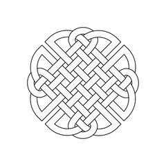 celtic dara knot irish symbol logo icon tattoo isolated on white background. vector illustration.	