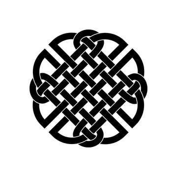celtic dara knot irish symbol logo icon tattoo isolated on white background. vector illustration.	