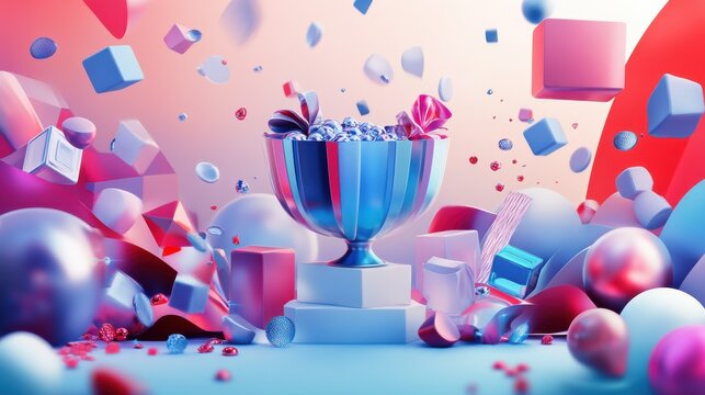Prize draw abstract concept vector illustration. Big prize winner, online random draw, promotional marketing, brand advertising game, rules and conditions, buyers reward abstract metaphor.