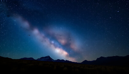 Fototapeta premium Milky Way, dinamic scene, with white tones