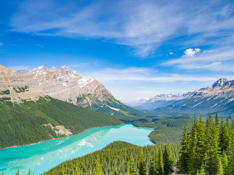 landscape with lake and mountains
