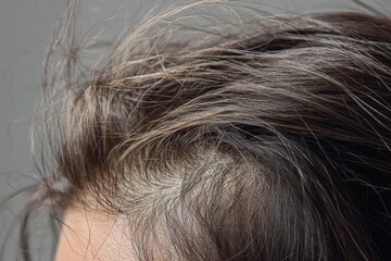 Woman expressing frustration due to brittle hair and dandruff, highlighting hair care challenges and personal grooming issues