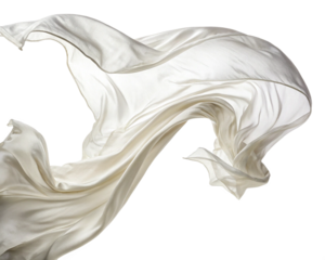 soft billowing white satin material suspended for commercial and design presentations
