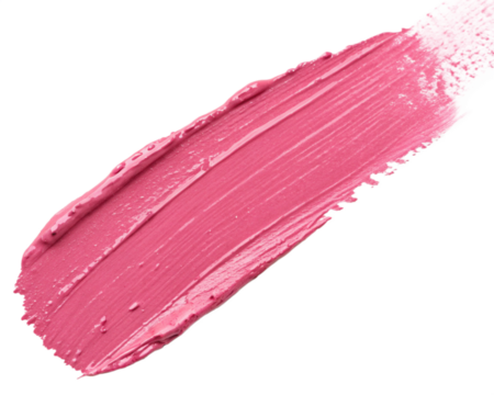 Pink bold brush stroke isolated on white, Pink Lipstick Smear