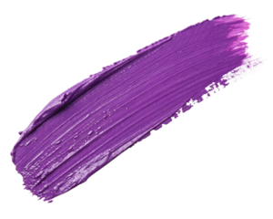 Expressive purple brush stroke design with dynamic texture, isolated on white.