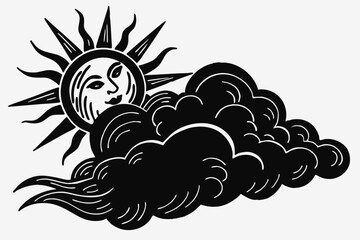 Animal Silhouette Collection  Couples, Mountains, Trees, and More Icons on White background.