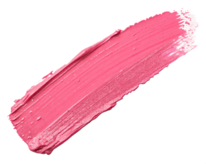 Pink Paint stroke isolated on white, Makeup Swatch for Beauty Products- Pink Lipstick Smear