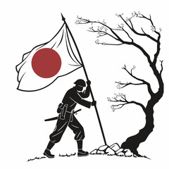 Japan Flag on White Background, Minimalist Red Sun Design, Symbol of Japanese National Identity, Cultural Heritage, Travel and Tourism, Japanese Patriotic Theme, Educational and Historical Uses
