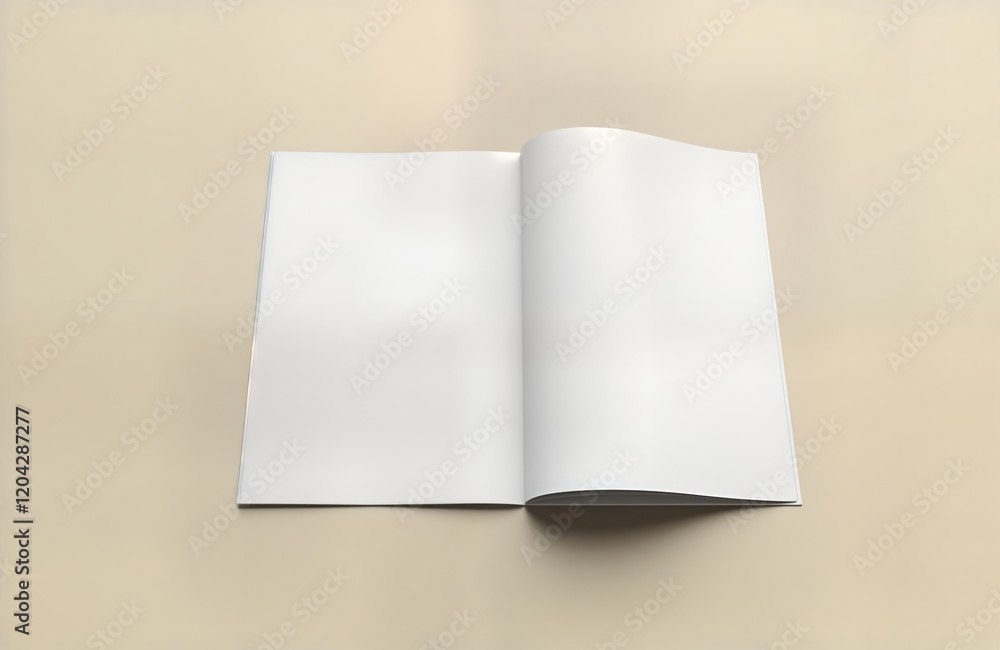 Poster blank open brochure mockup. empty pages. design template for print media. versatile for business. bo