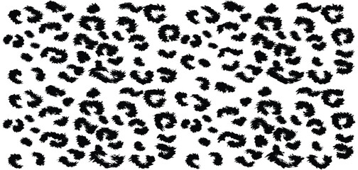 seamless texture leopard black and white spots pattern