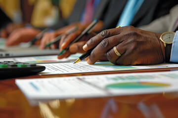 Collaborative Business Analysis and Financial Strategy Meeting