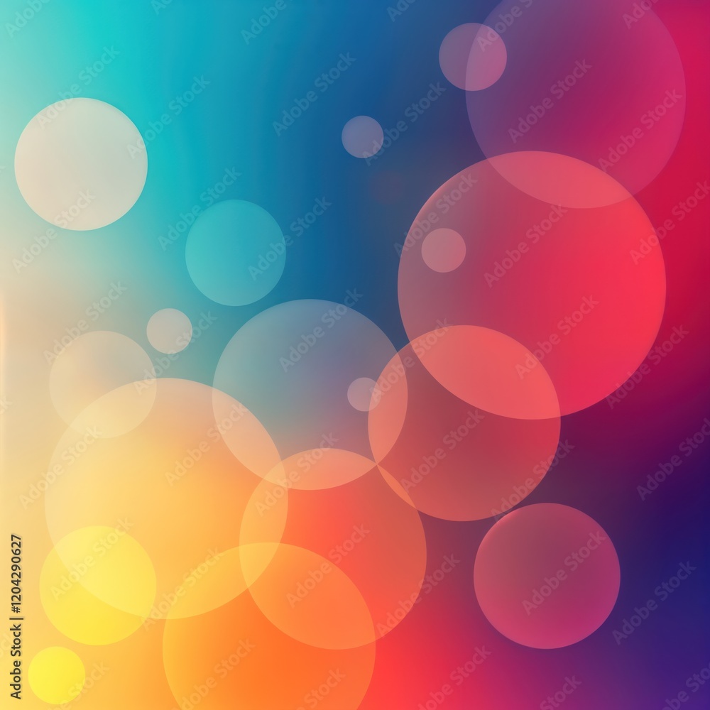Poster abstract background design with overlapping translucent circles. colorful circles overlap, create so