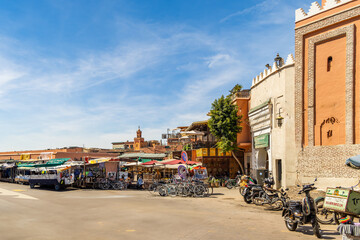 Jamaa el Fna also Jemaa el-Fnaa, Djema el-Fna or Djemaa el-Fnaa . Marrakesh.