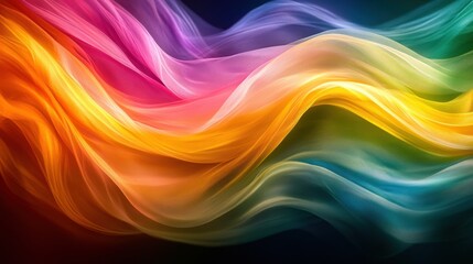 Fototapeta premium Abstract colorful flowing wave design.
