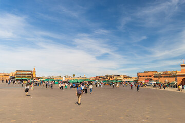 Jamaa el Fna also Jemaa el-Fnaa, Djema el-Fna or Djemaa el-Fnaa . Marrakesh.