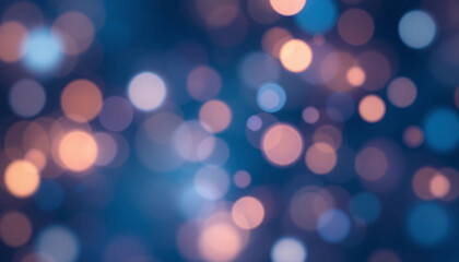 Fototapeta premium Abstract Bokeh Background with Soft Blue and Orange Lights