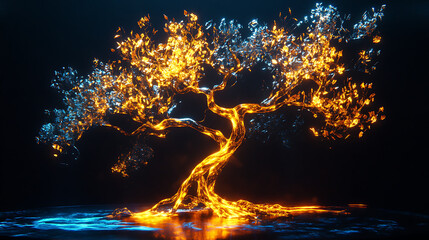 A glowing tree with branches representing different outlooks on life’s possibilities1