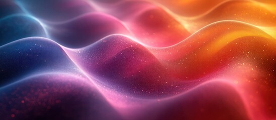 Fototapeta premium Abstract colorful glowing waves background.