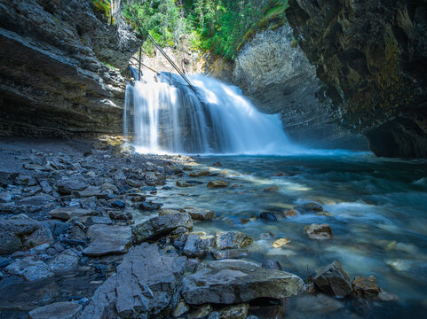 waterfall on the rocks