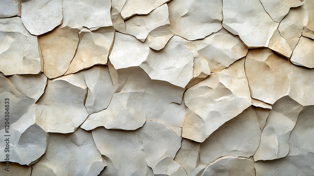 Poster textured wall in beige shades with irregular patterns and shapes, creating natural and organic feel.