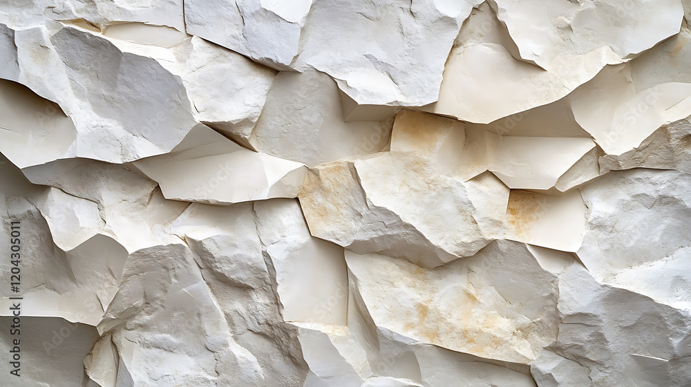 Poster textured wall in beige shades with rugged, natural appearance, showcasing various shapes and angles 