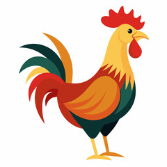 rooster isolated on white background