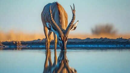 Male Greater Kudu (Tragelaphus strepsiceros) with its horns covered