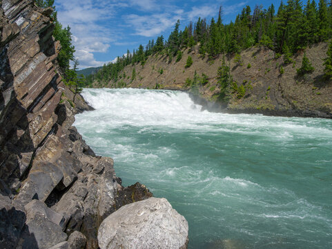 waterfall in the mountains