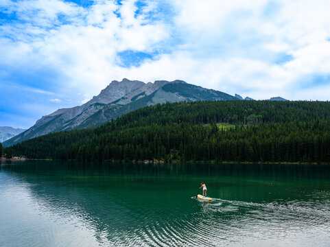 lake and mountains