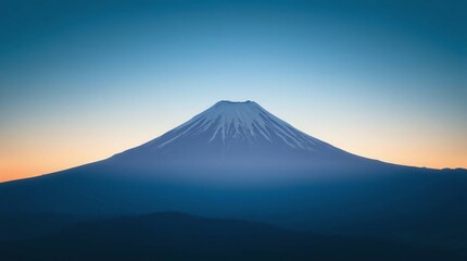 Fototapeta premium mount fuji, mountain at sunset