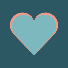 Minimal line heart background