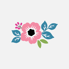 flowers vector design element icon logo