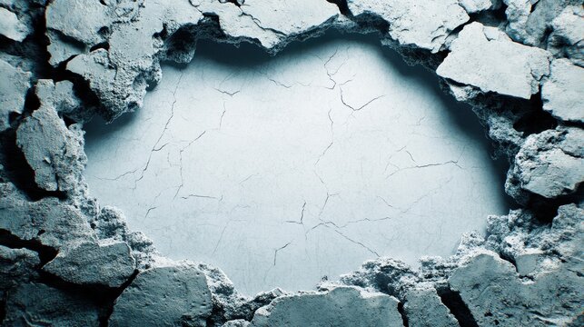 Abstract Cracked Surface: A Textured, Crumbling, and Weathered Background Image