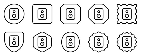 Editable vector loudspeaker amplifier icon. Black, transparent white background. Part of a big icon set family. Perfect for web and app interfaces, presentations, infographics, etc