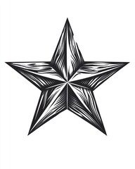 Obraz premium Vintage Star Tattoo Design: An Artistic Badge for Advertising and Business Promotions