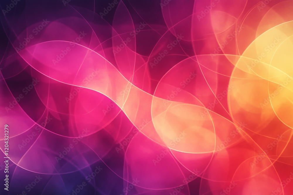 Aufkleber colorful abstract background with flowing curves creating a sense of movement and energy