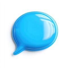 Bright Blue Inflated Rubber Speech Bubble