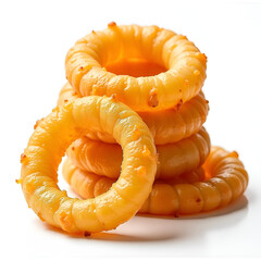 stack of onion rings PNG on white background