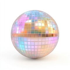 Obraz premium Lustrous Disco Sphere. Dazzling Decor for Vibrant Club Atmosphere and Joyful Music Vibes