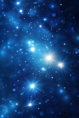 Abstract Deep Blue Wallpaper with Glossy Highlights, Light Flares, and Shimmering Gradient Effects