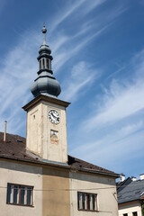 Fototapeta premium Old town hall with a tower, Zabreh, Czech republic