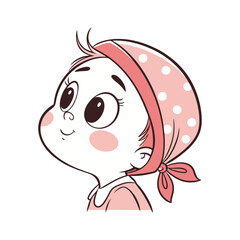Cute Baby Face Vector Design