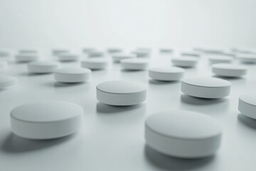 Pills on a light background