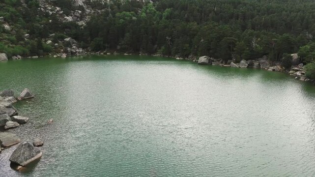 Aerial Drone Footage of Laguna Negra in Soria .Stunning Nature Views