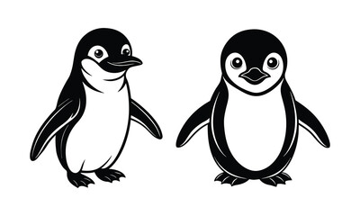 Naklejka premium Elegant Chinstrap Penguin vector Design bundle.