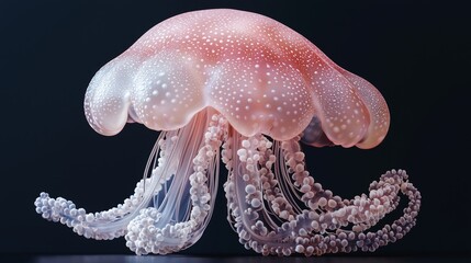 In the depths, there are radiant blue jellyfish that produce soothing bioluminescent threads