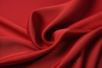 Obraz premium a close up of a red fabric with a very large amount of folds